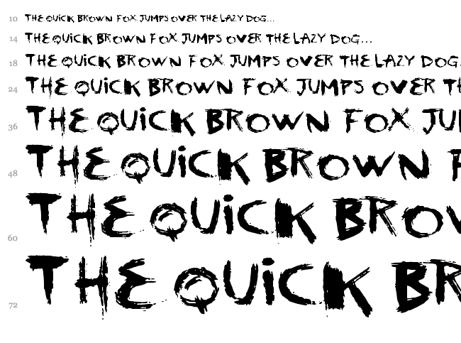 Vtks Scream font waterfall